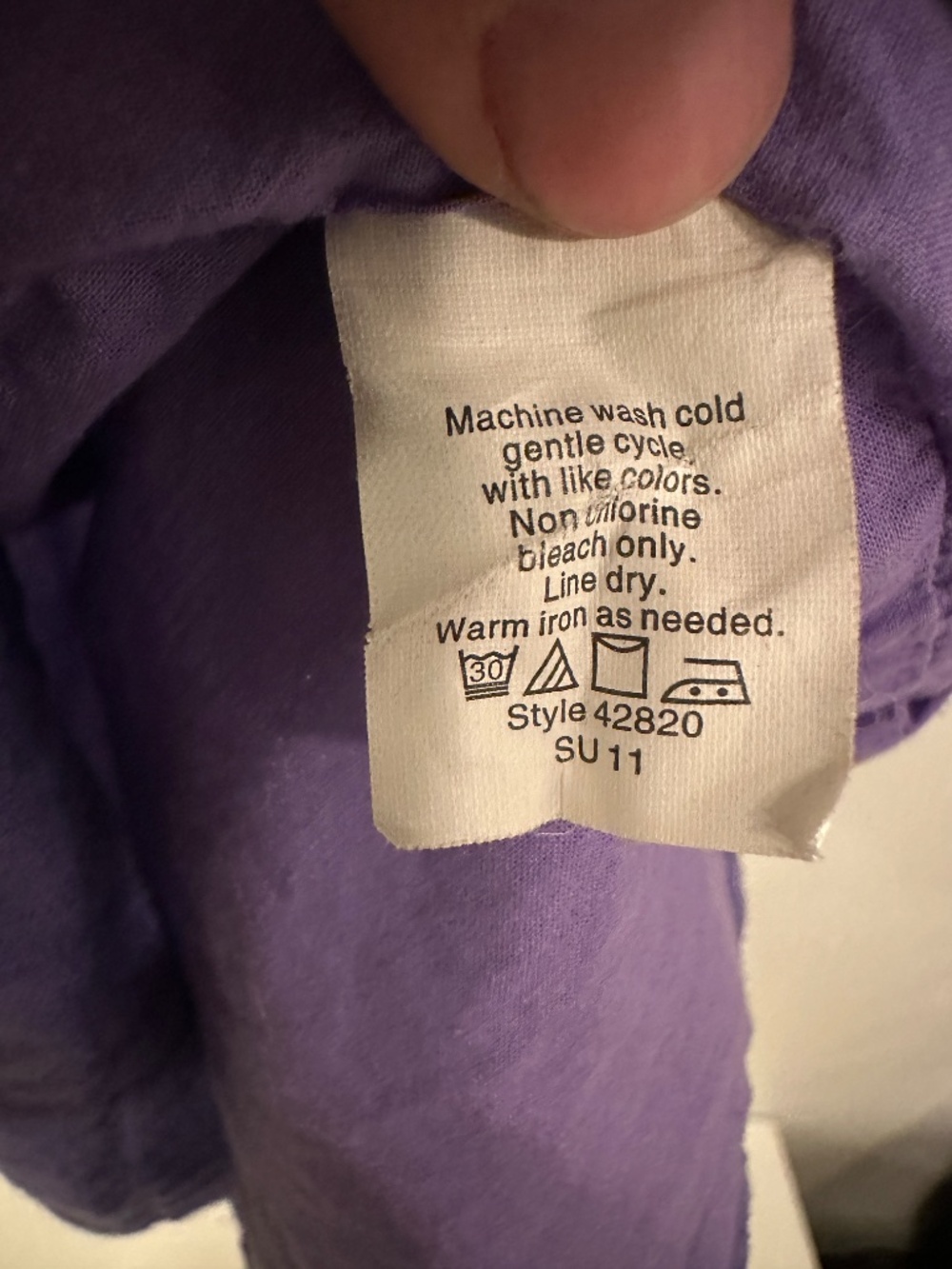 J.Crew Purple Button Front Tie Waist Cotton Dress Women's Size 6 - Picture 3 of 3